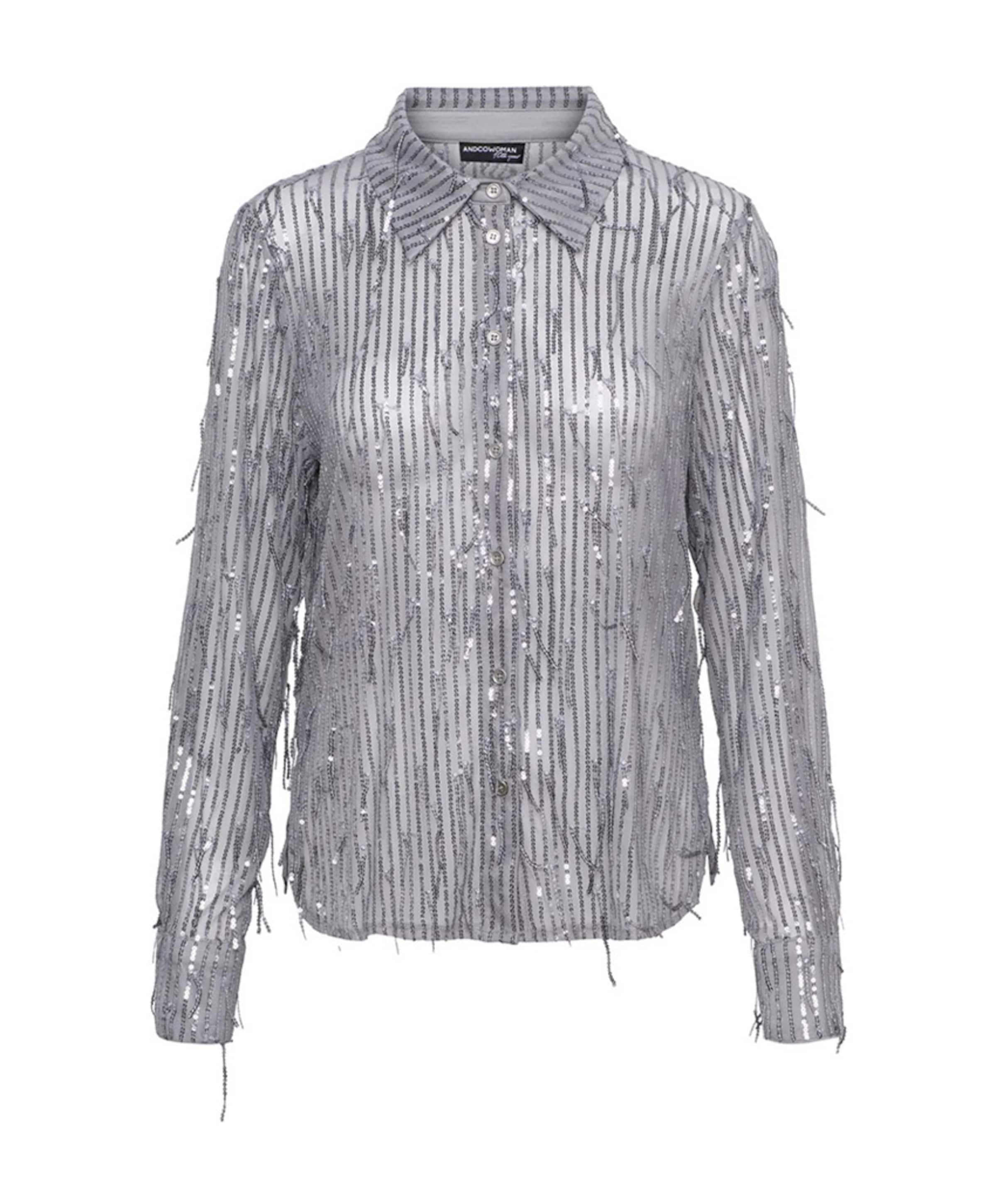 Dames blouse zilver