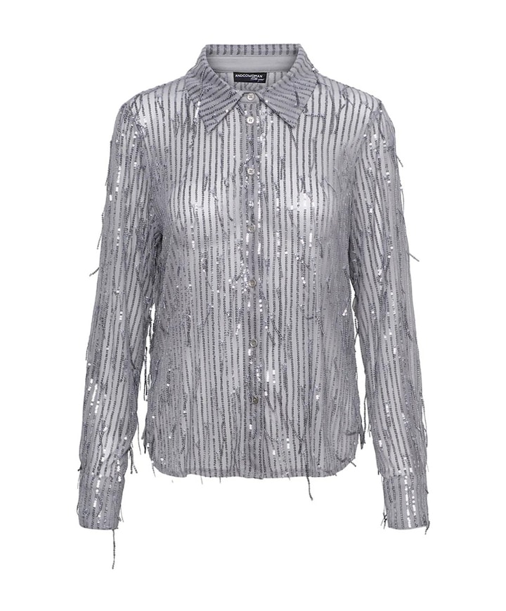 Dames blouse zilver