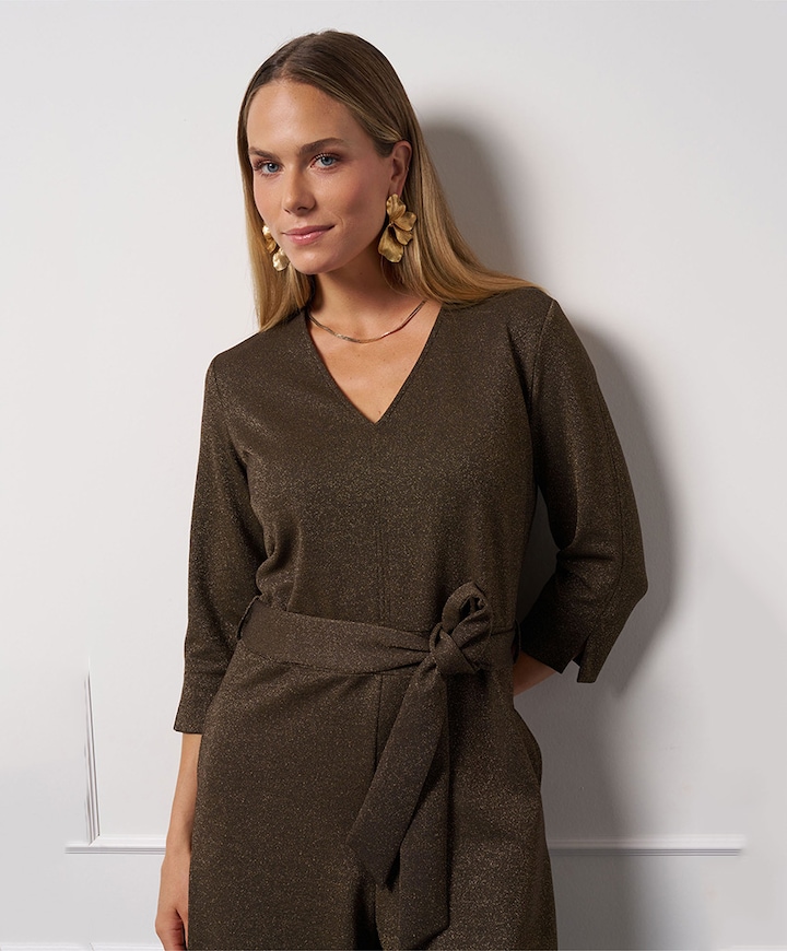 Odessi sparkle jumpsuit goud