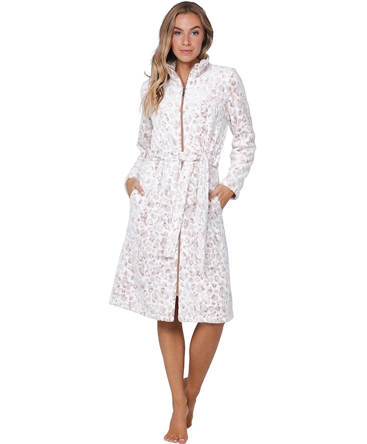 Dames ochtendjas beige