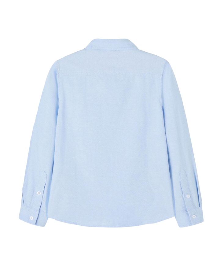 Jongens overhemd lange mouw blauw