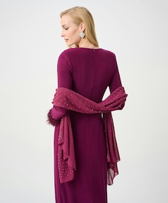 Dames sjaal bordeaux
