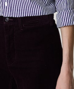 Woven Flare dames broek bordeaux