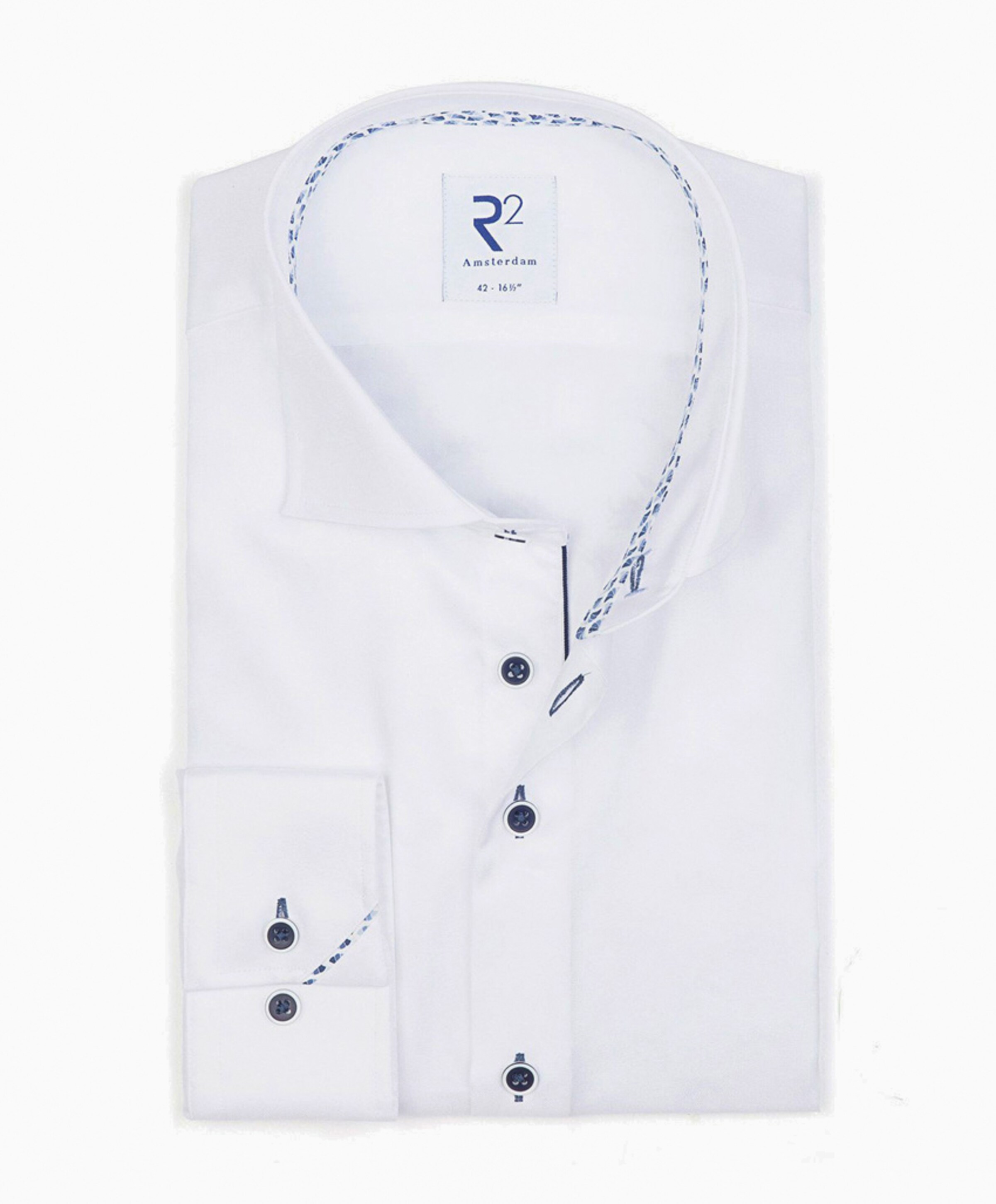 Heren overhemd lange mouw wit