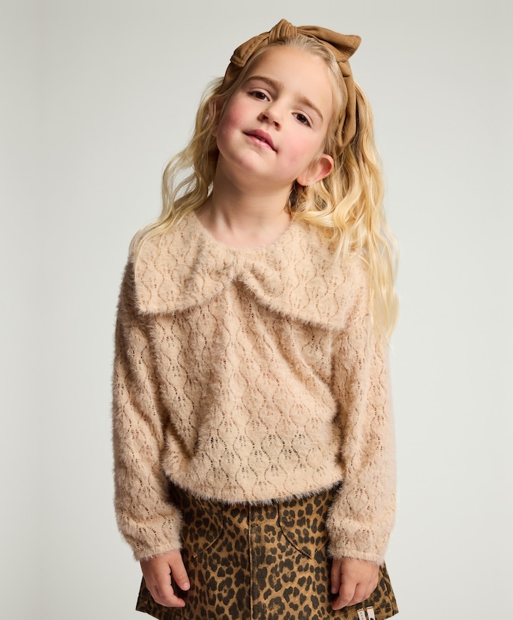 Meisjes trui beige