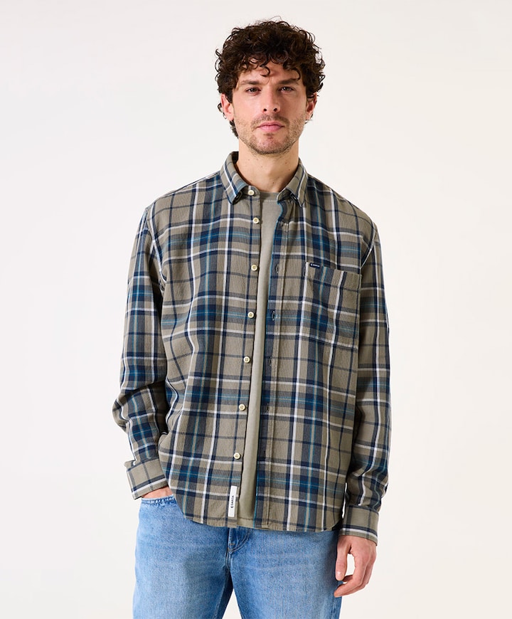 Overhemd lange mouw groen