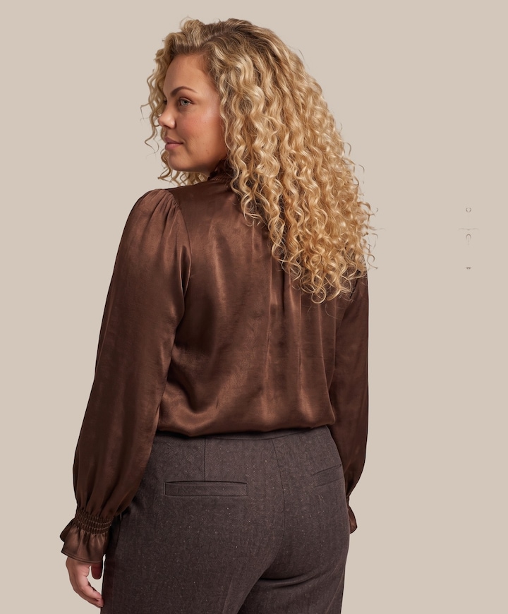 Dames blouse bruin