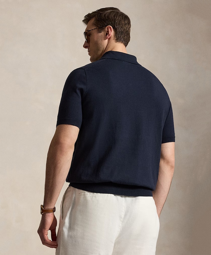 Heren polo blauw