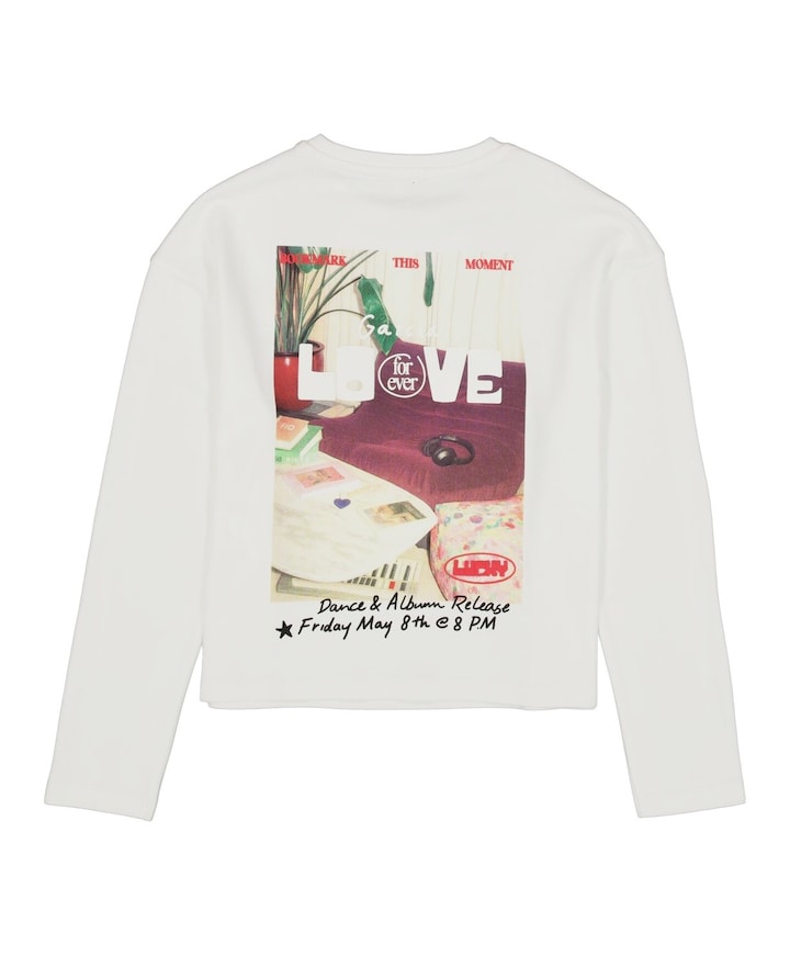 Meisjes longsleeve ecru