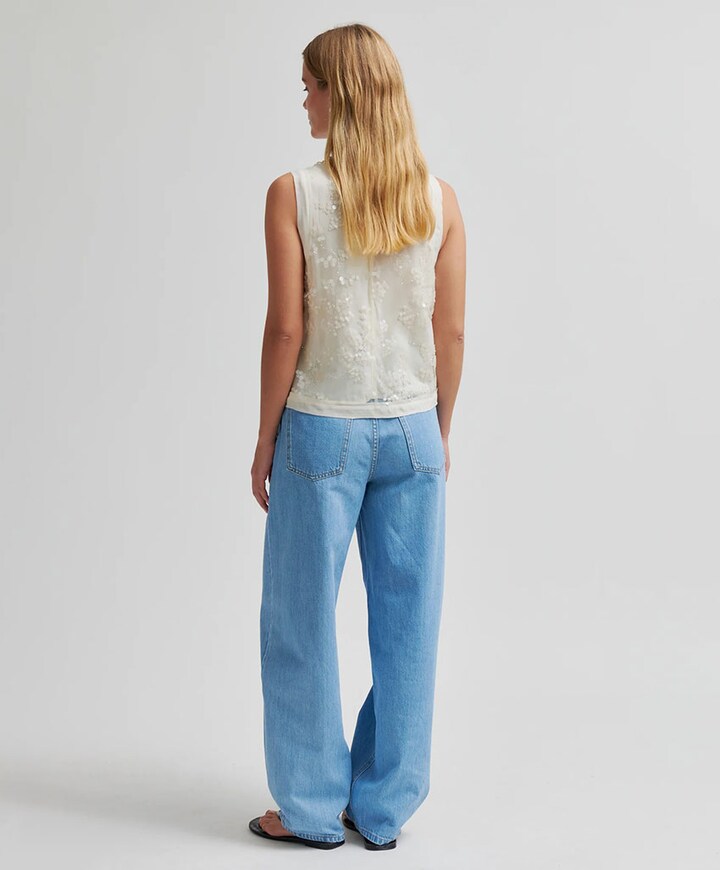 Dames top ecru
