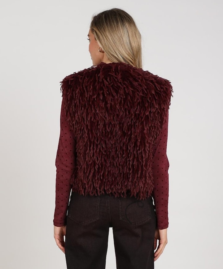 Dames gilet bordeaux