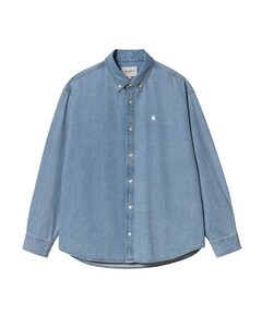 Heren overhemd lange mouw blauw