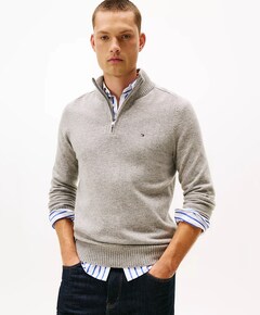 Trui met rits grijs
