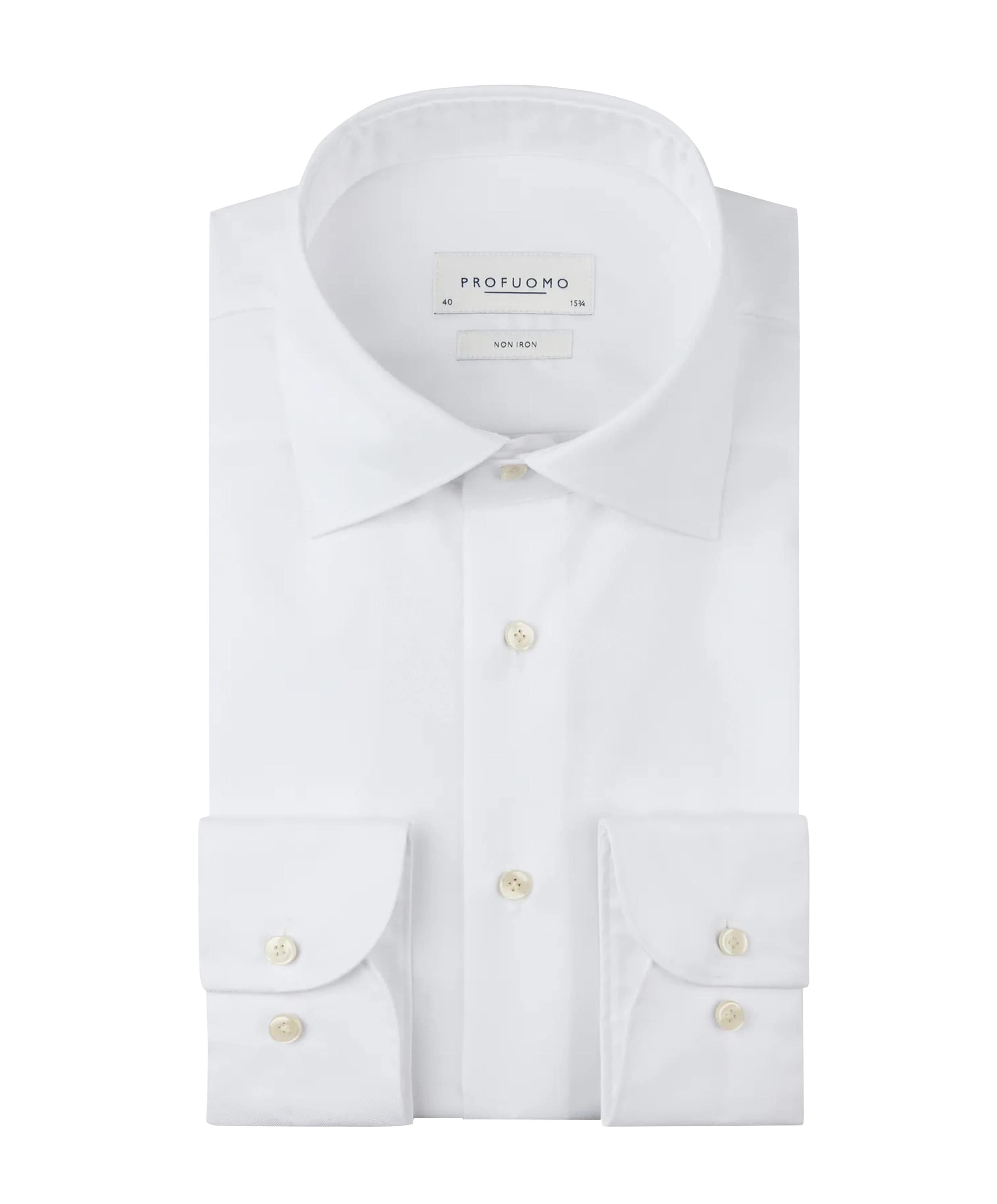 Heren overhemd lange mouw wit