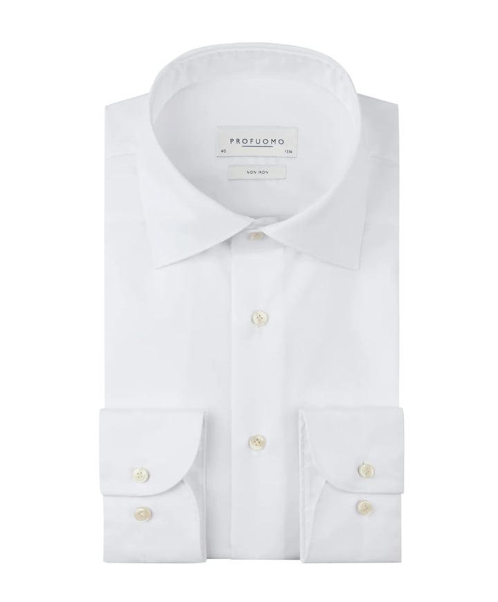 Heren overhemd lange mouw wit