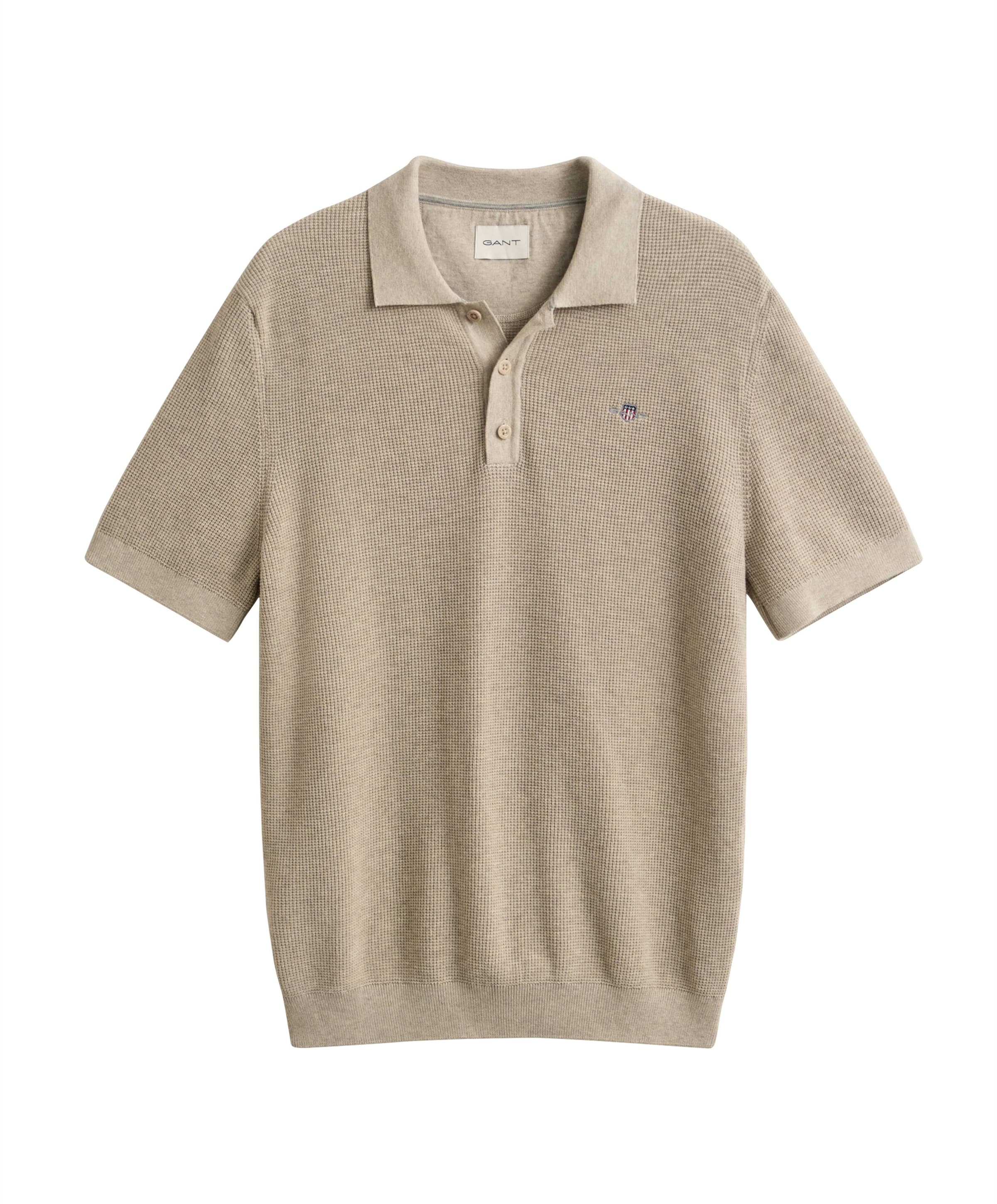 Heren polo beige