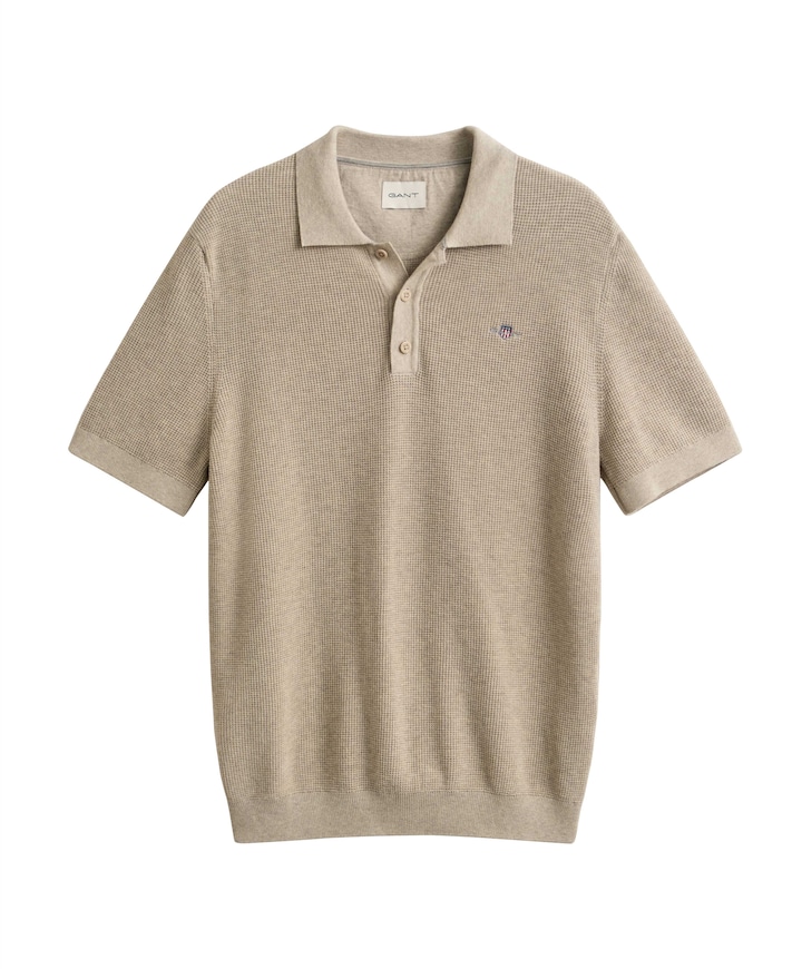 Heren polo beige