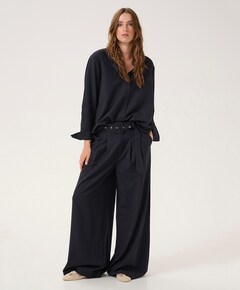 VittaMW High Wide Pant blauw
