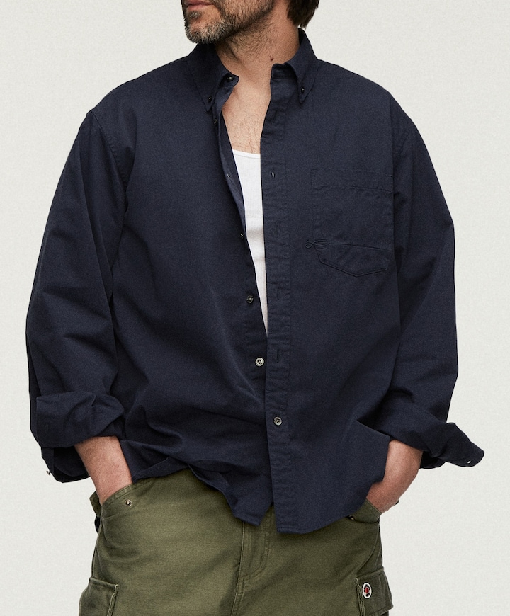 Heren overshirt blauw