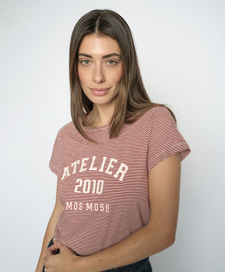 Dames T-shirt brique