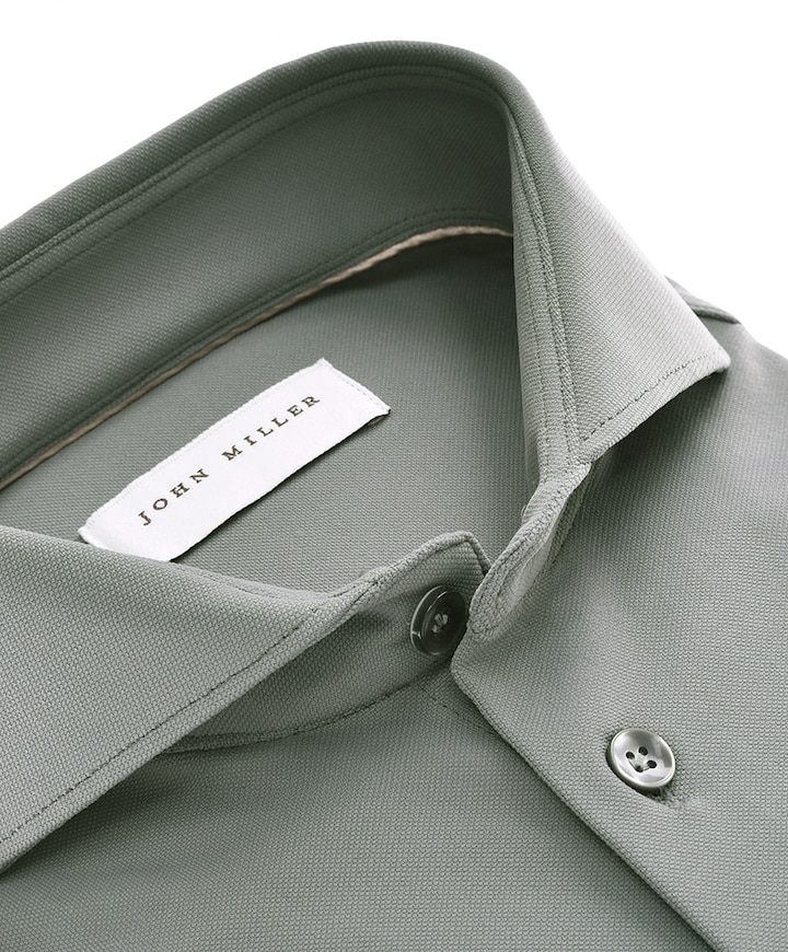 Heren overhemd extra lange mouw grijs