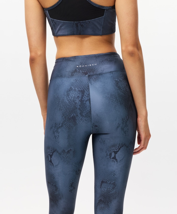 Printed High Waist Tights dames tights grijs