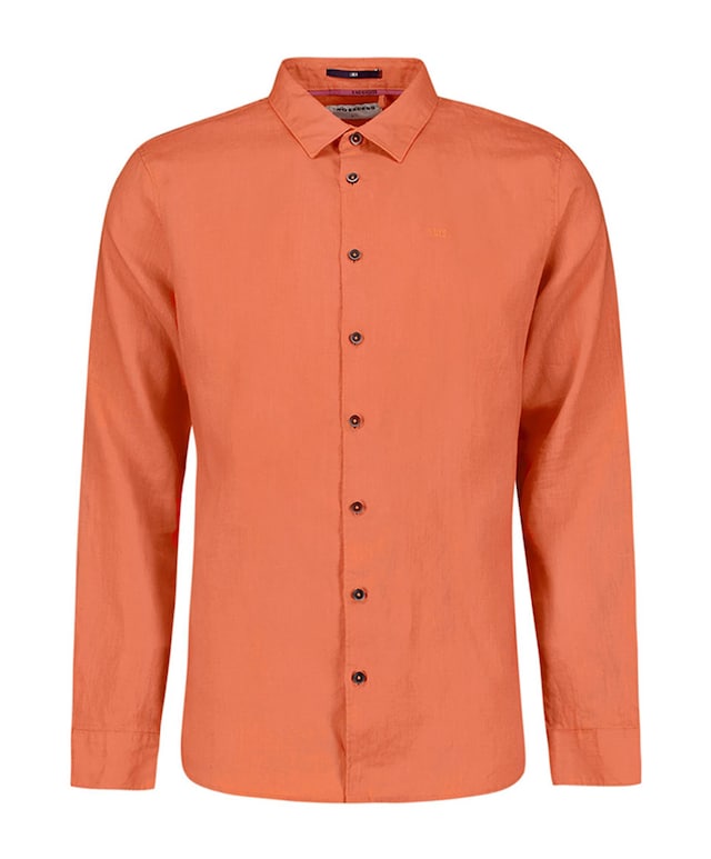 Overhemd lange mouw oranje