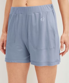 Dames pyjamashort blauw