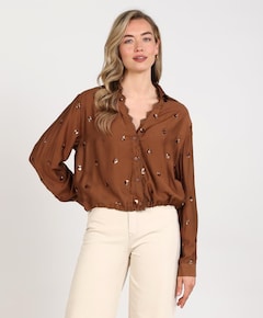 Dames blouse bruin