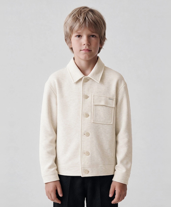 Jongens jas beige