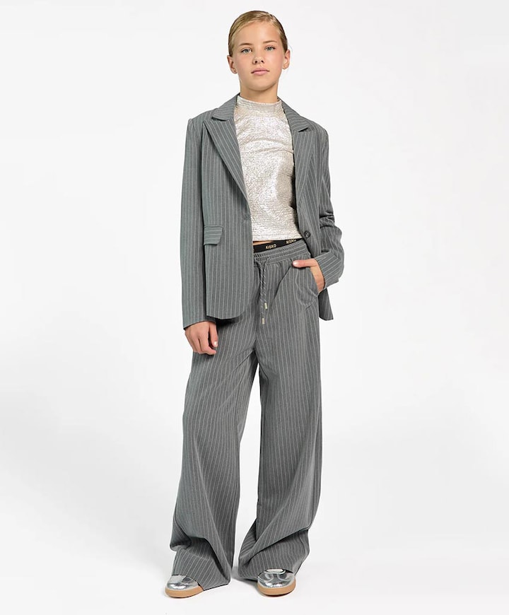 Meisjes blazer grijs