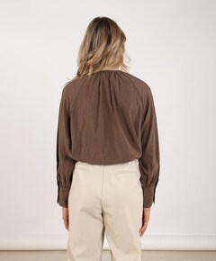 Dames blouse bruin