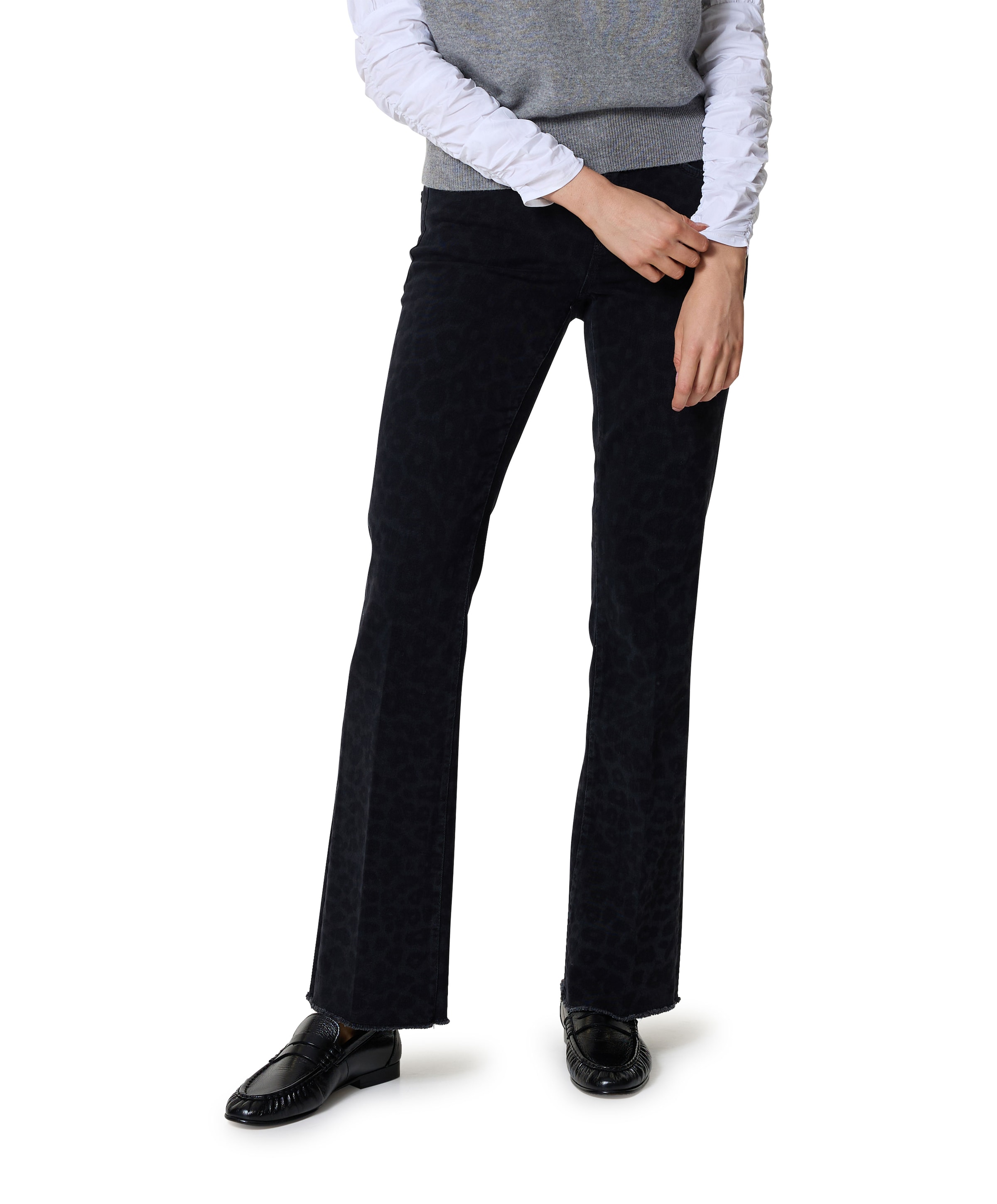 Paris flared jeans zwart