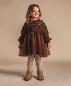 Meisjes jurk bruin