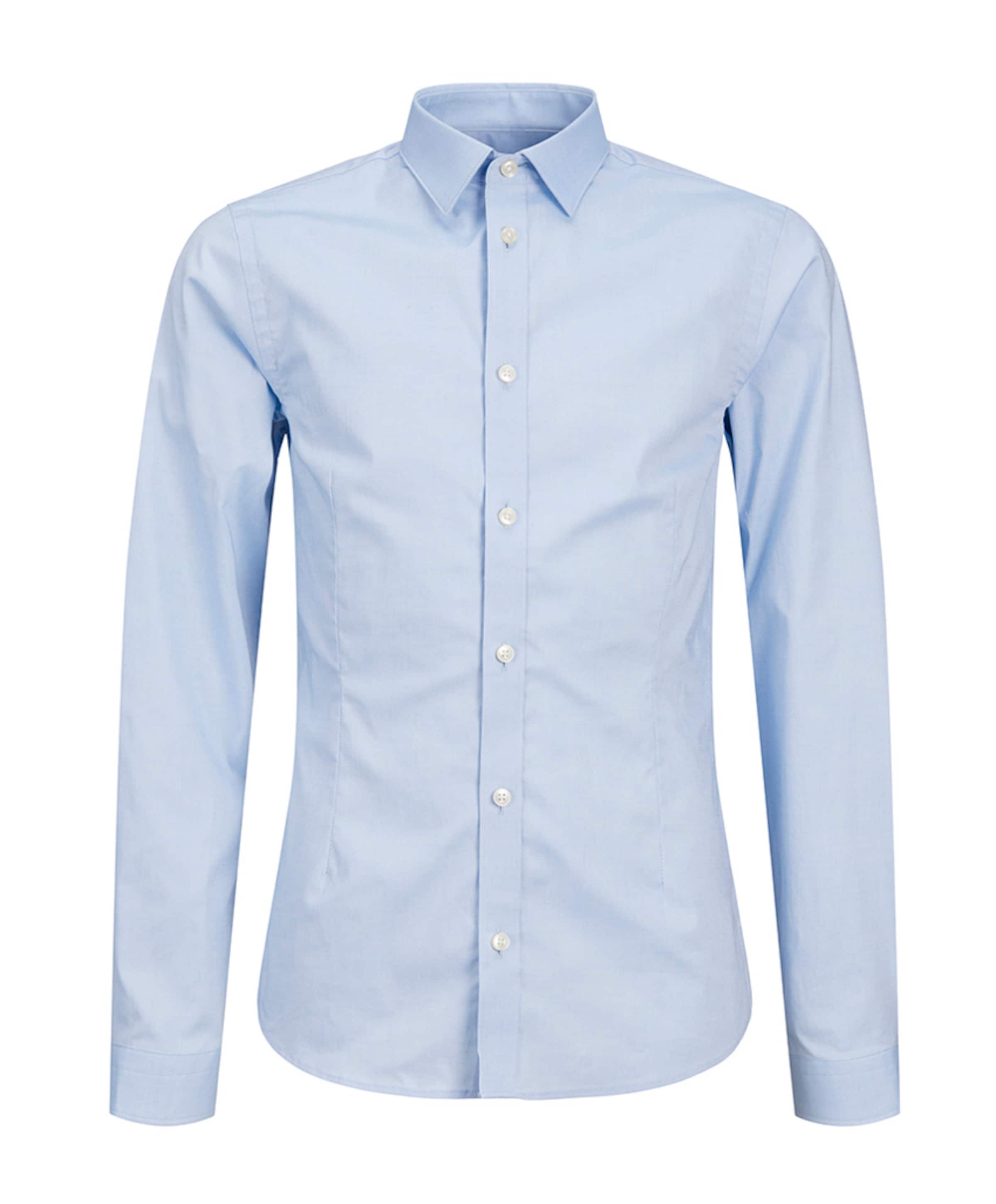 Jongens overhemd lange mouw blauw