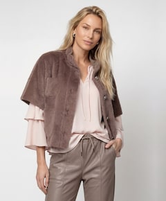Dames cape beige