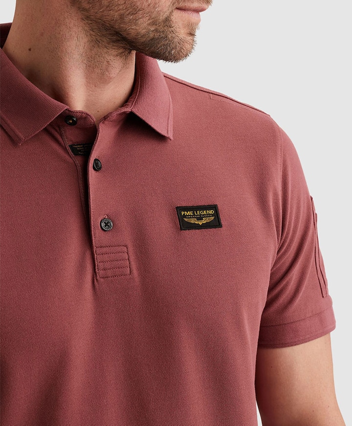 Heren polo bordeaux