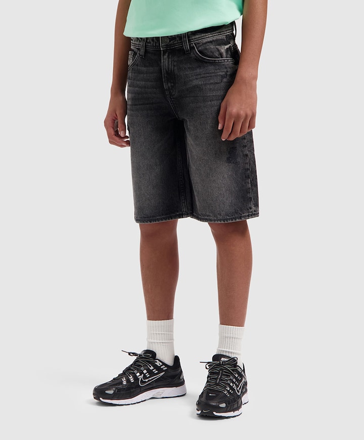 The Kyle Loose Fit jongens korte broek grijs