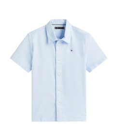 Jongens overhemd korte mouw blauw