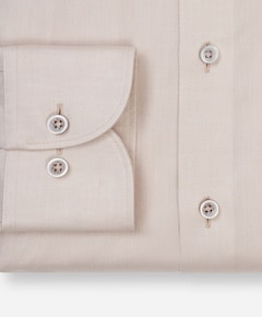 Heren overhemd lange mouw beige