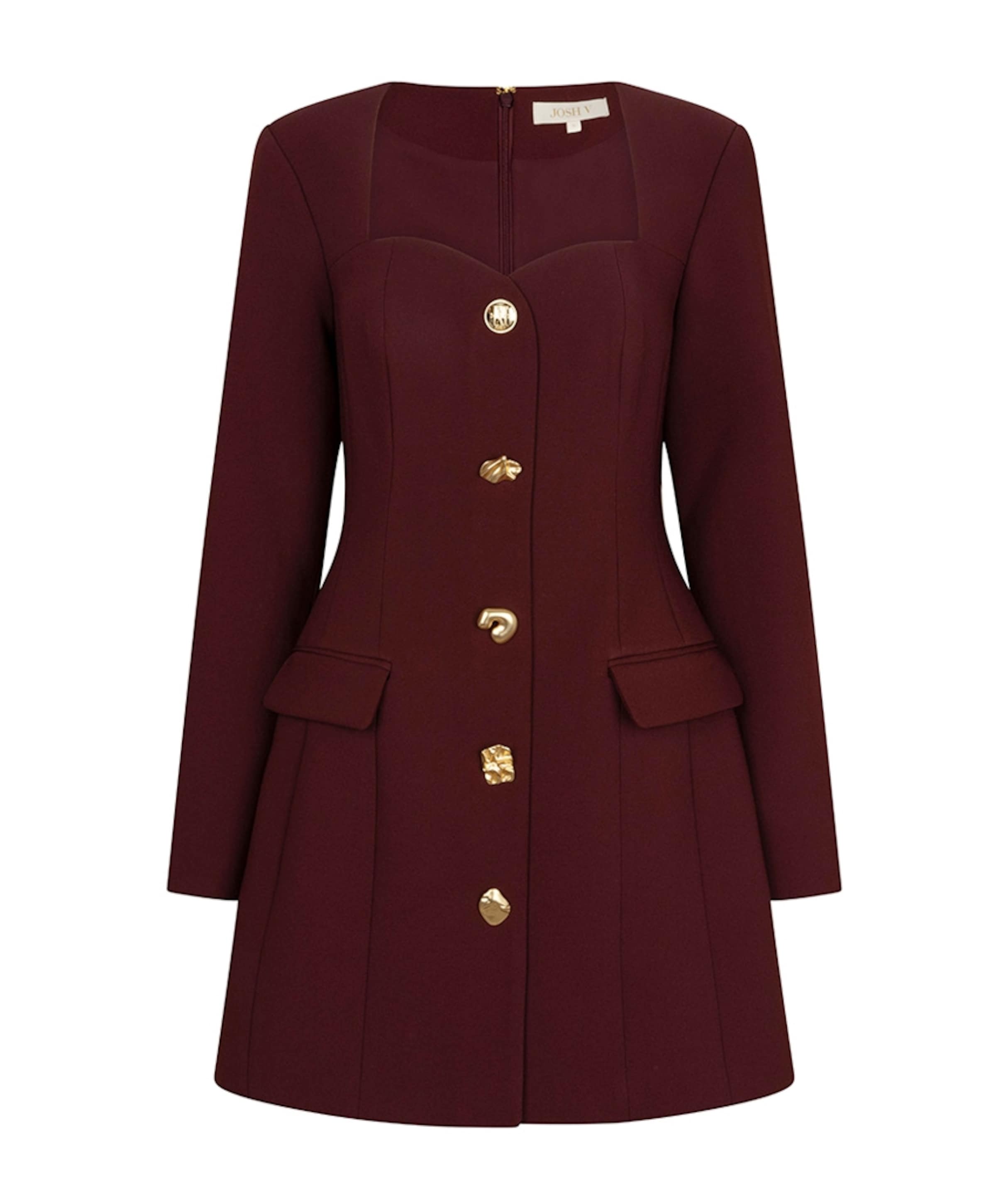 Dames jurk bordeaux
