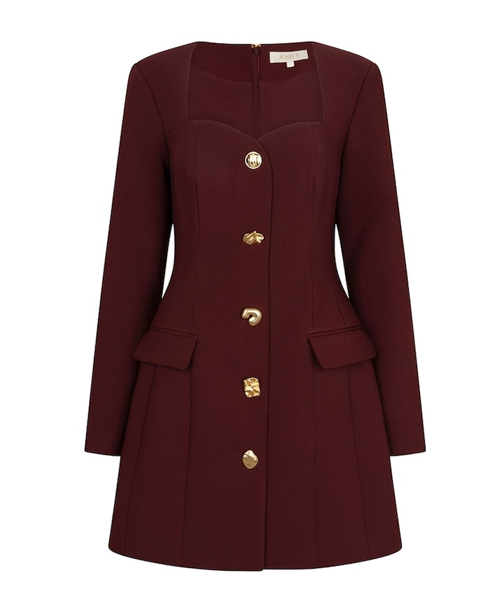 Dames jurk bordeaux