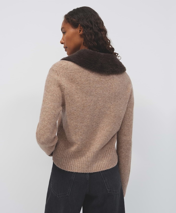 Dames vest beige