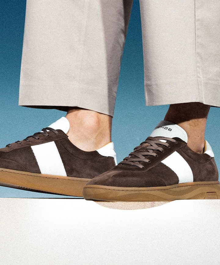 Zack sue LTHR heren sneakers bruin