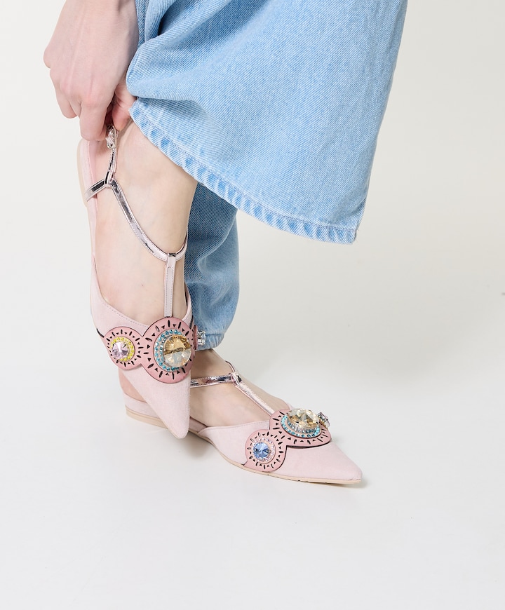 dames slingbacks roze