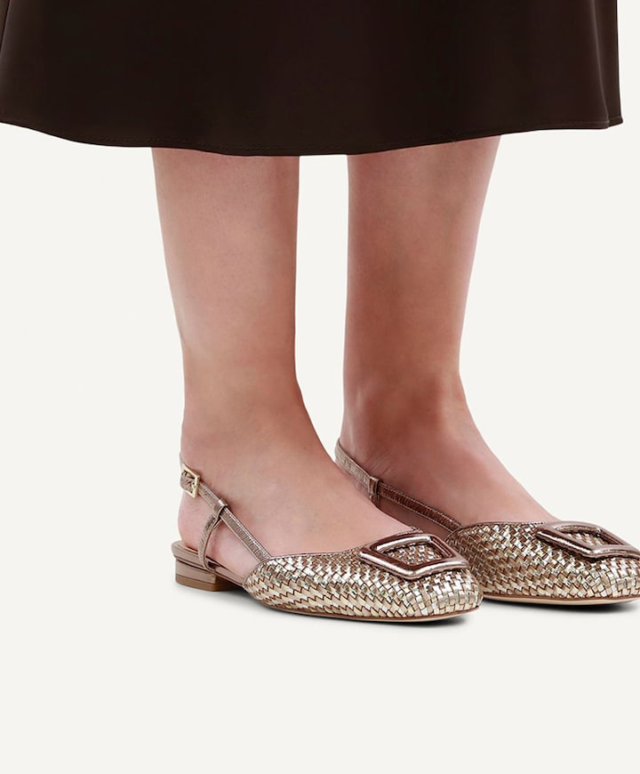 dames slingbacks goud