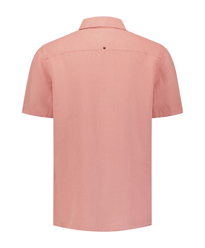 Heren overhemd korte mouw roze