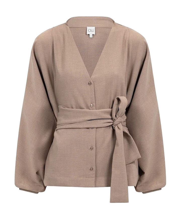 Dames blouse beige