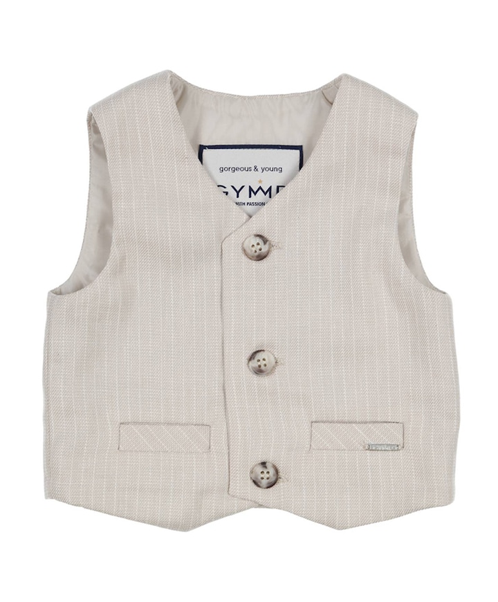 Jongens gilet beige