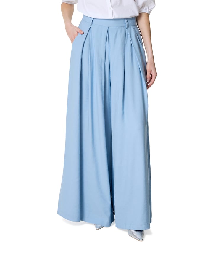 dames broek blauw